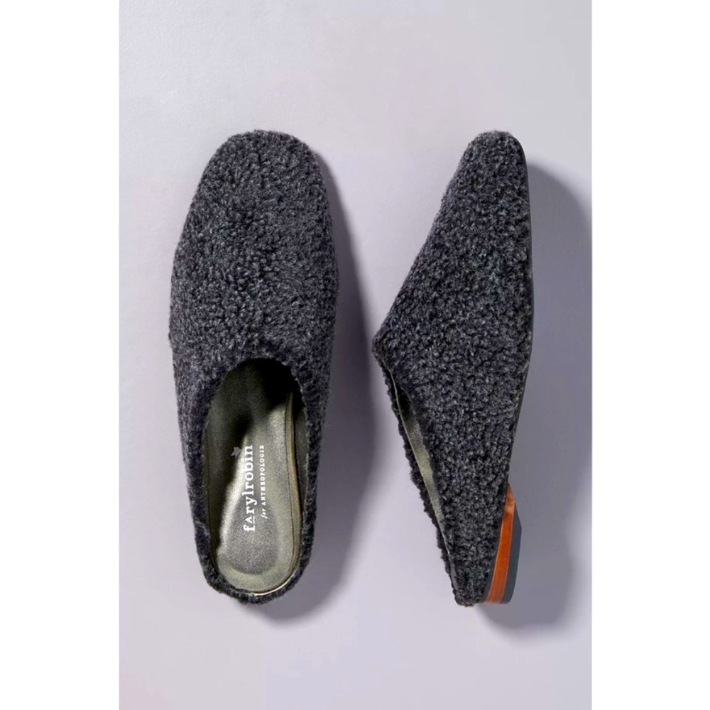 Anthropologie | Farylrobin Ryan Wool Mules Gray NWOT